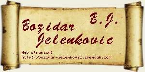 Božidar Jelenković vizit kartica